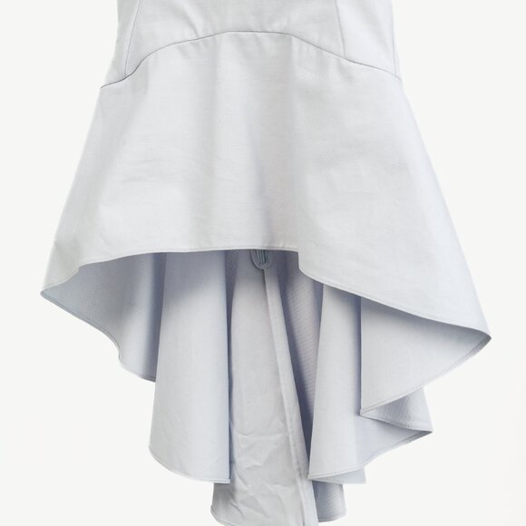 Alexander McQueen Resort 2014 Powder Blue Cotton-Crepe Peplum Top - Picture 5 of 11